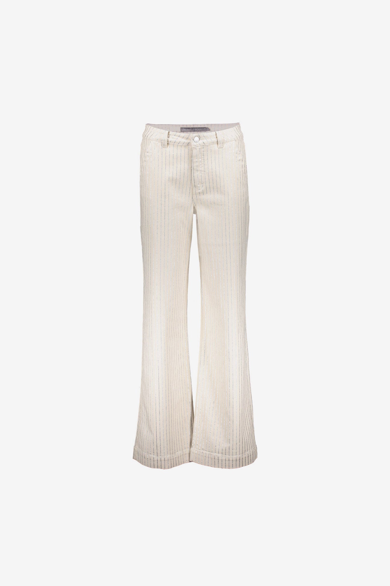 Geisha jeans met metallic streepdessin