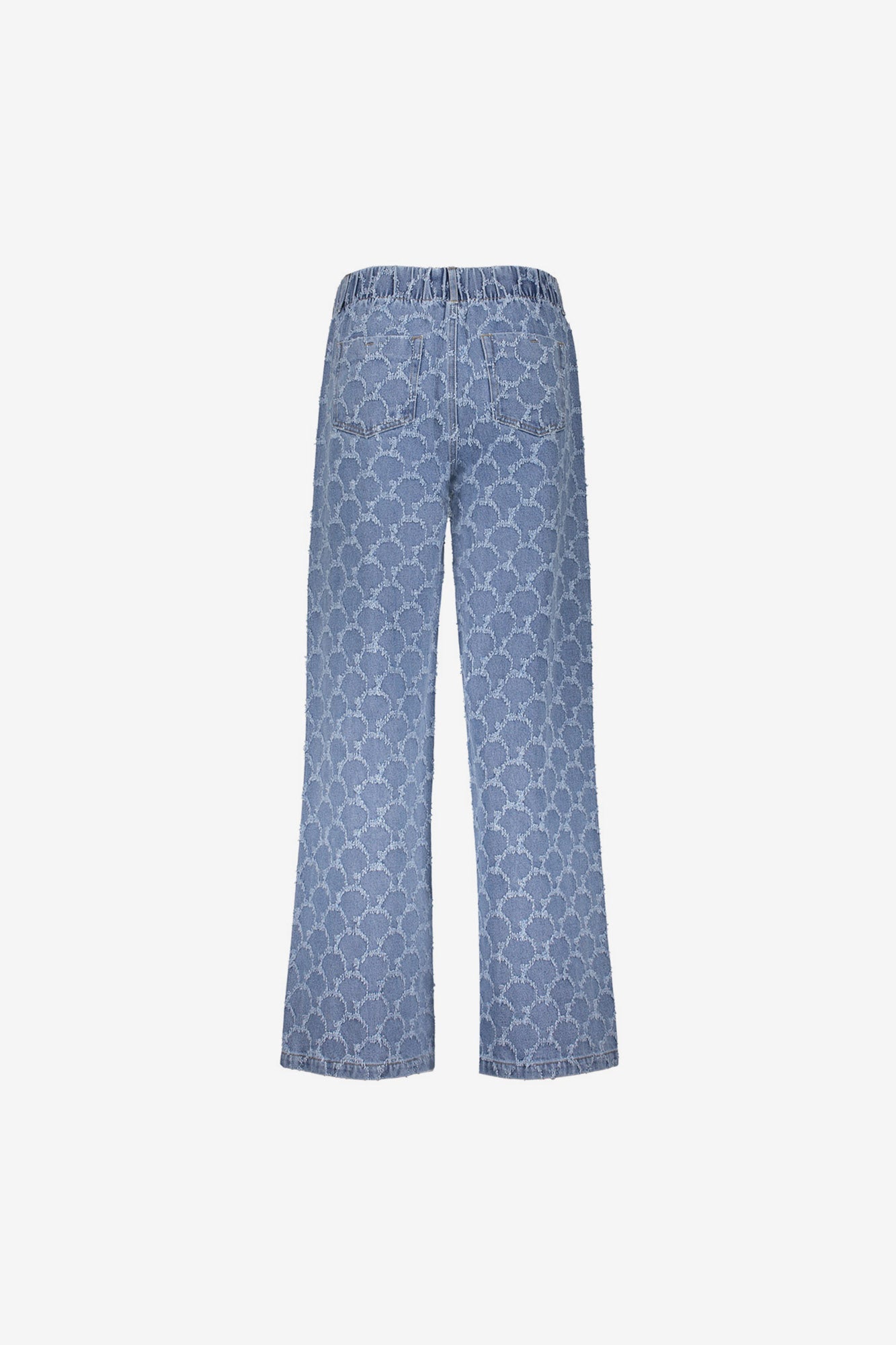 Geisha wide leg jeans met jacquardstructuur