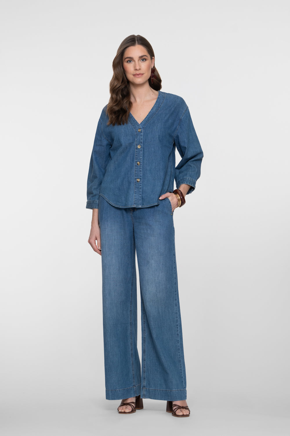 Geisha loose fit jeans met hoge taille