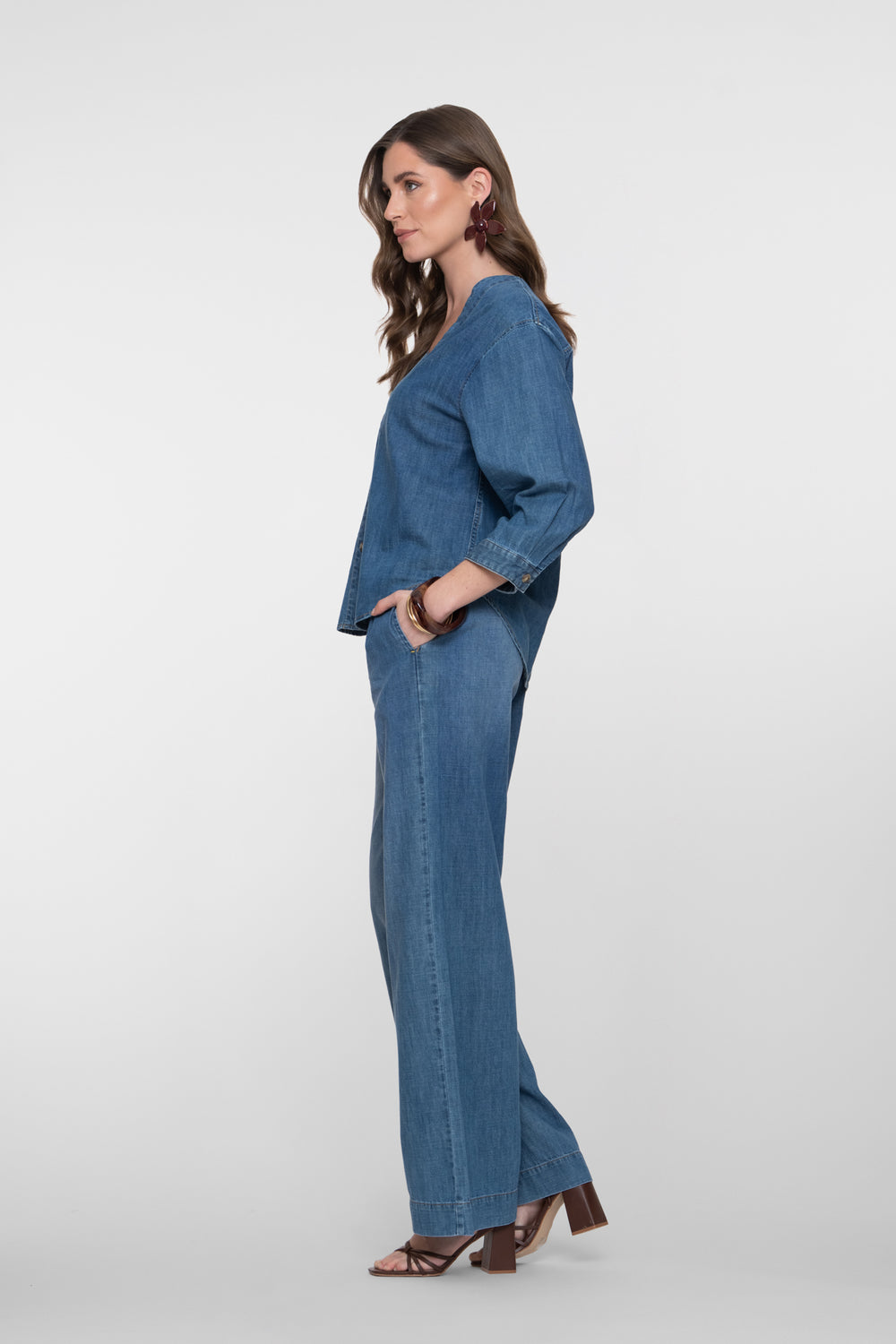 Geisha loose fit jeans met hoge taille