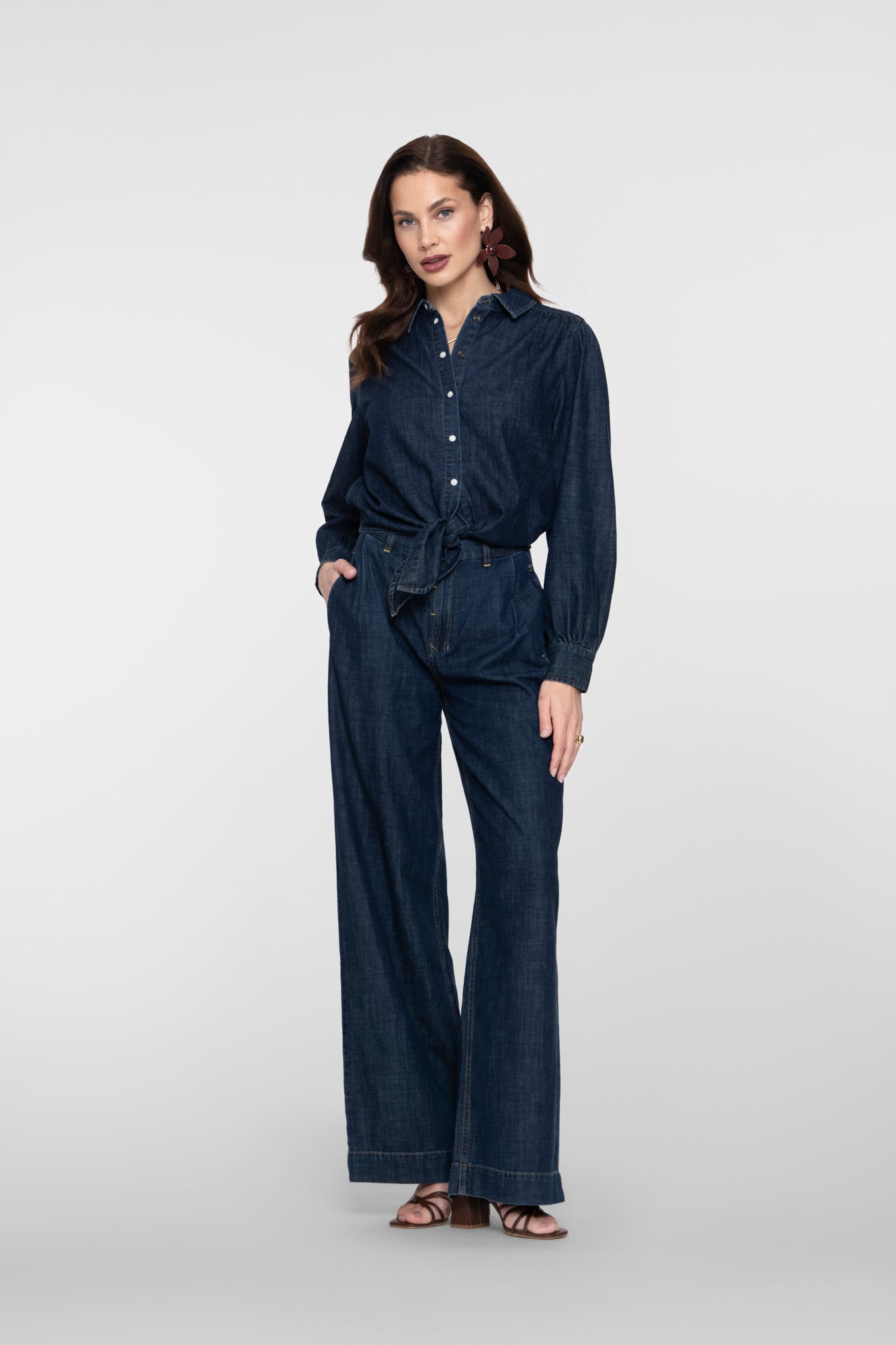 Geisha loose fit jeans met hoge taille
