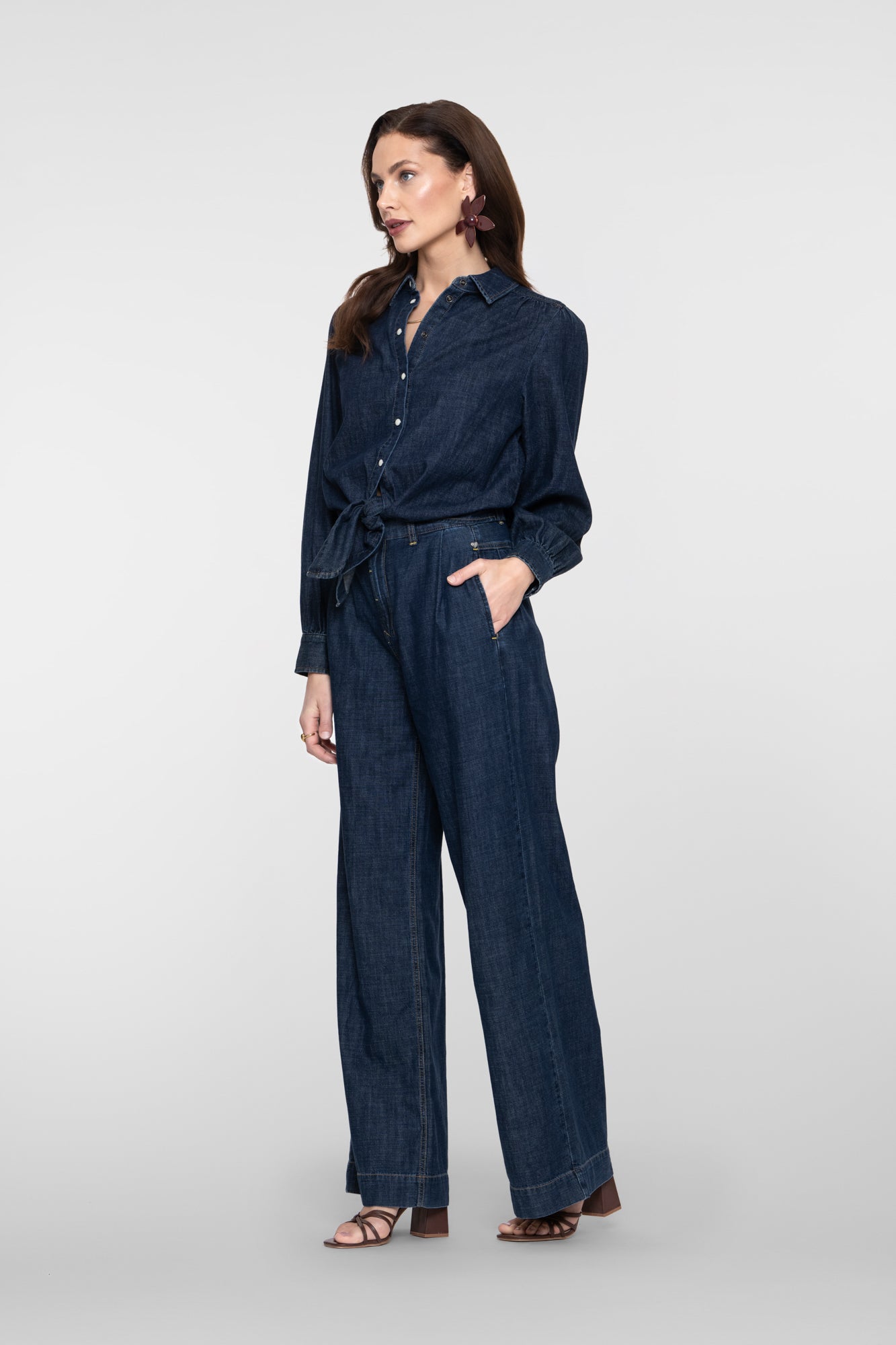 Geisha loose fit jeans met hoge taille