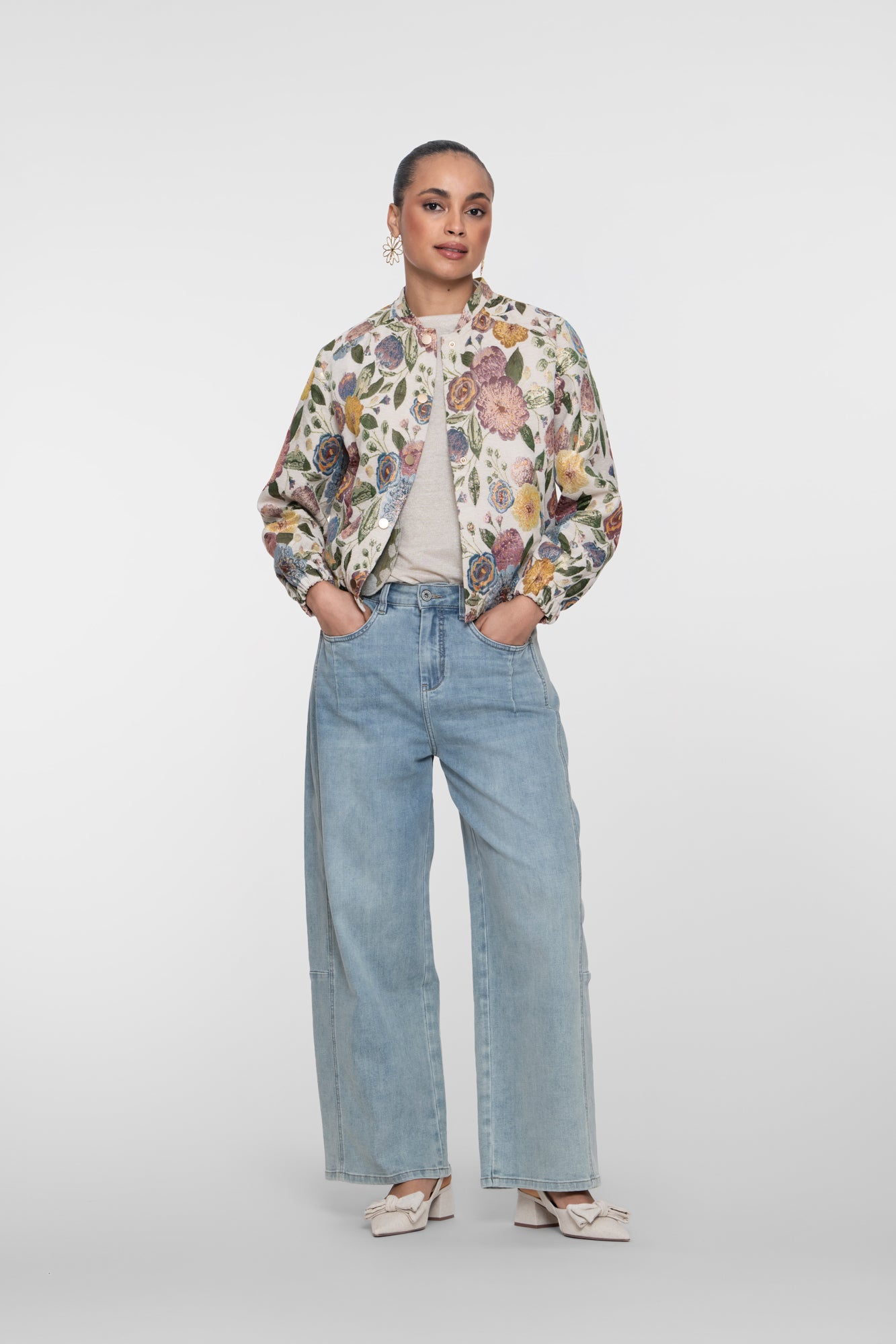 Geisha wide leg jeans met hoge taille