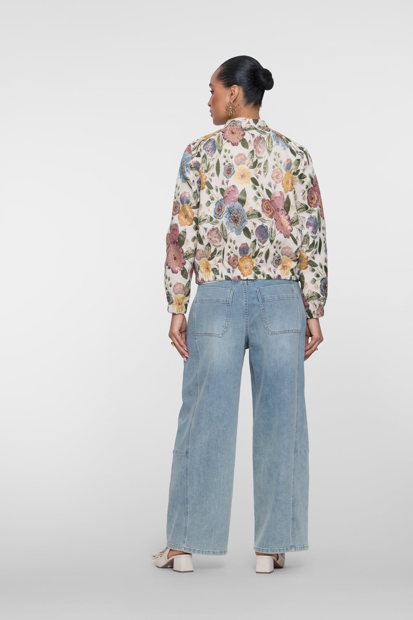 Geisha wide leg jeans met hoge taille