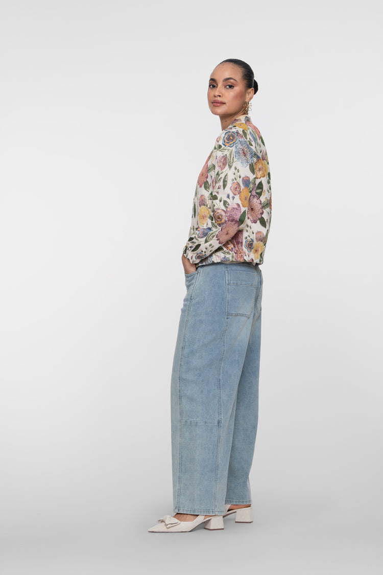 Geisha wide leg jeans met hoge taille