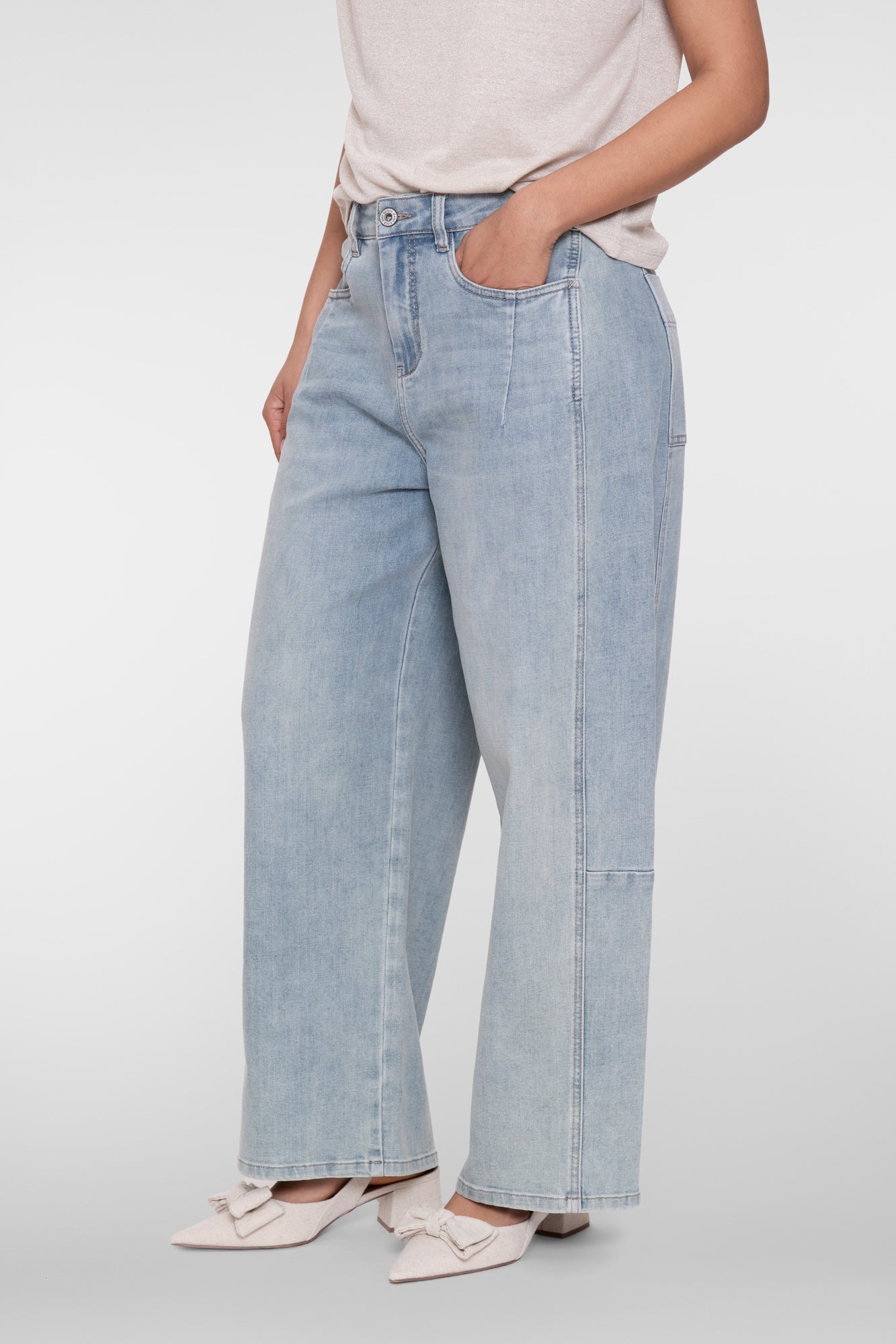 Geisha wide leg jeans met hoge taille
