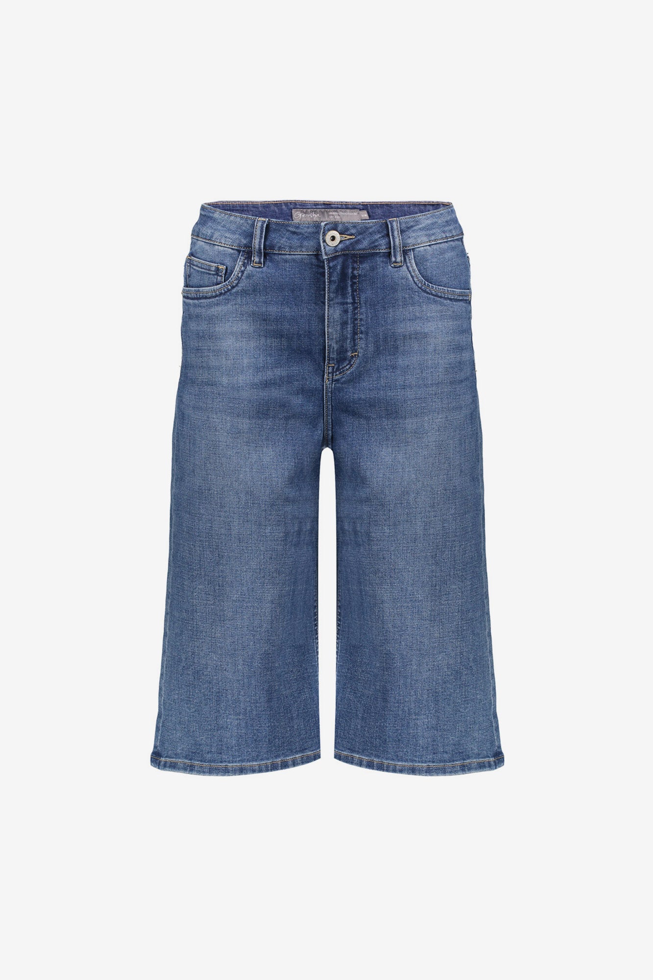 Geisha wijde denim bermuda