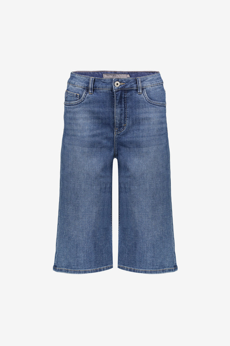Geisha wijde denim bermuda