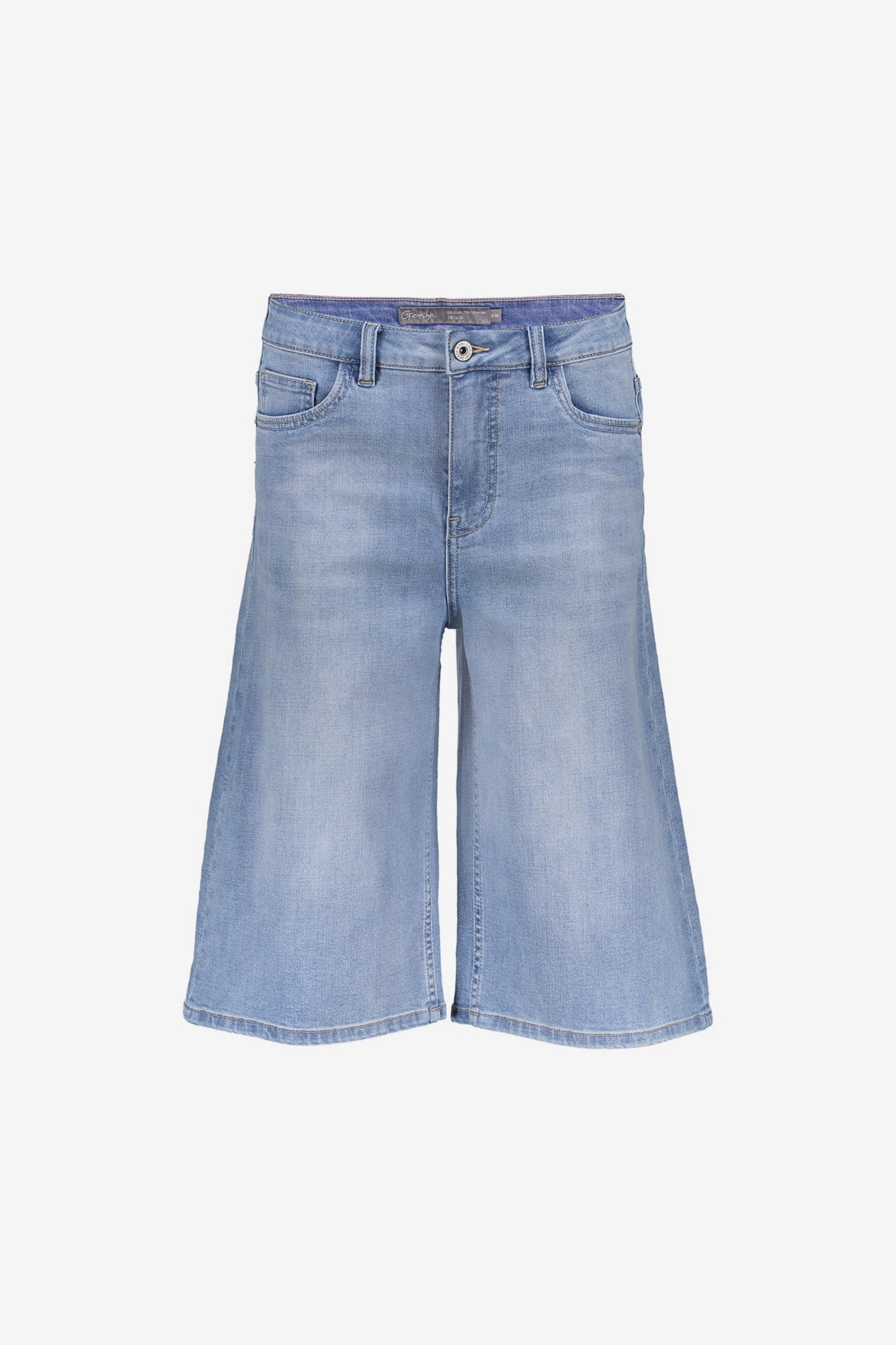 Geisha wijde denim bermuda