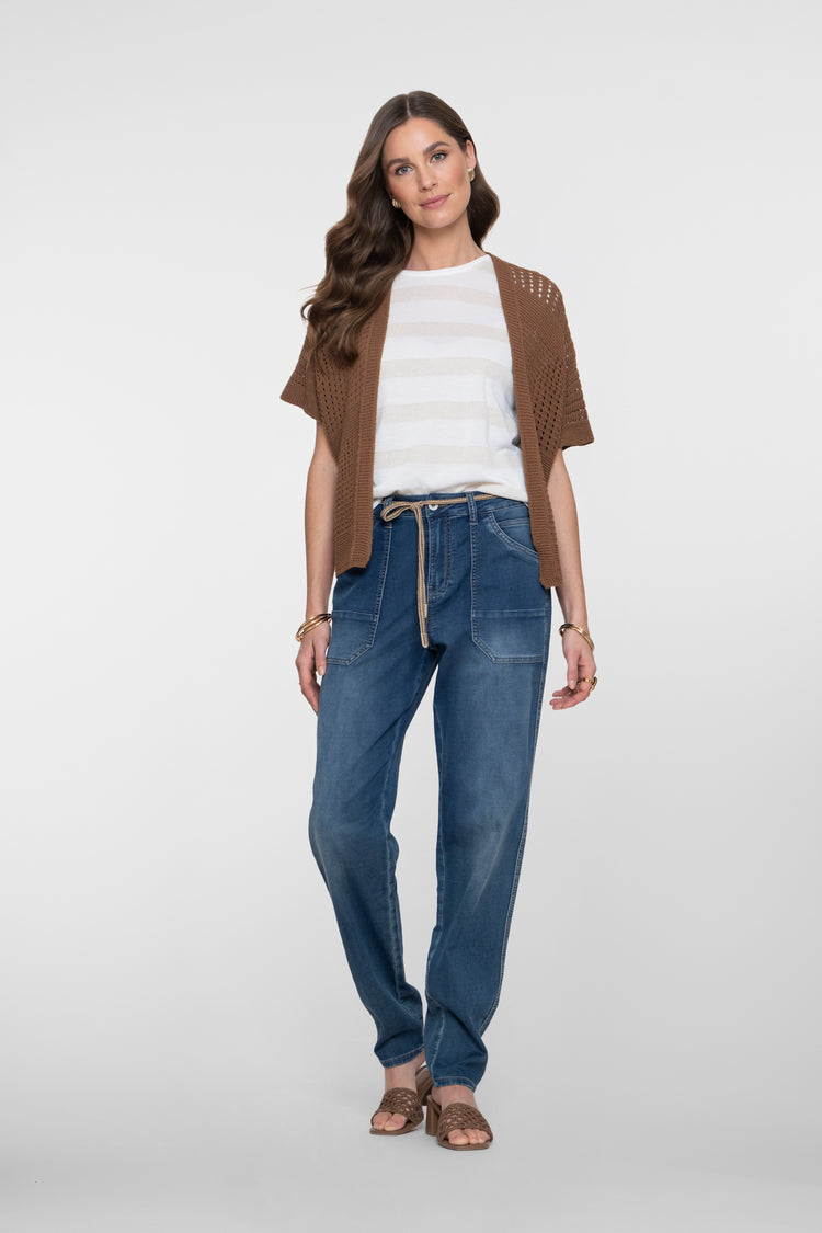 Geisha tapered jeans met patchpockets