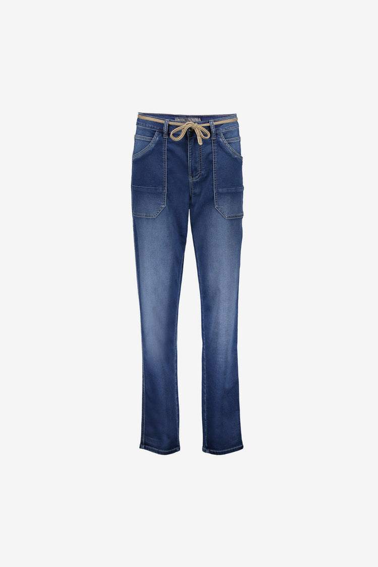 Geisha tapered jeans met patchpockets