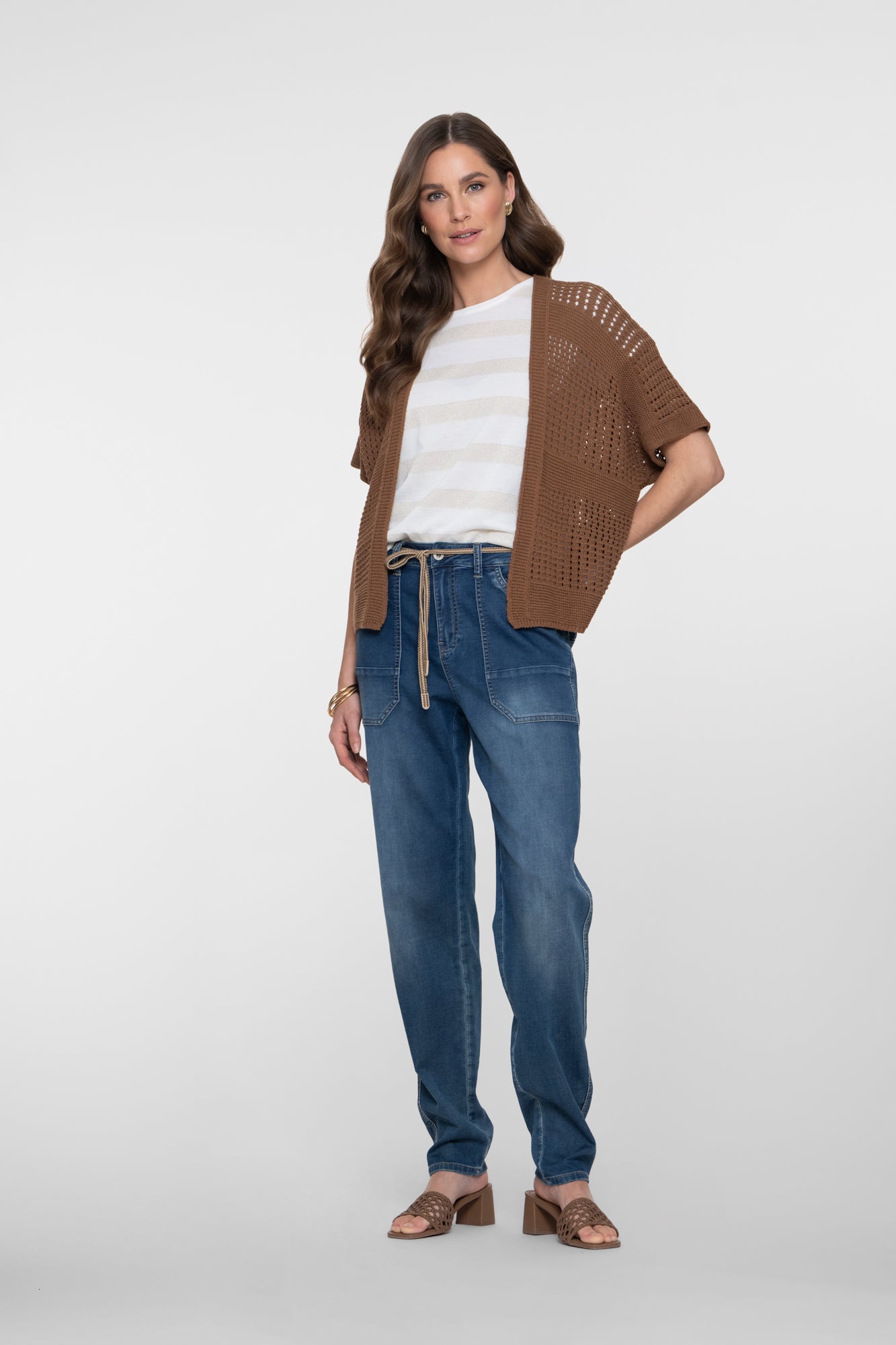 Geisha tapered jeans met patchpockets