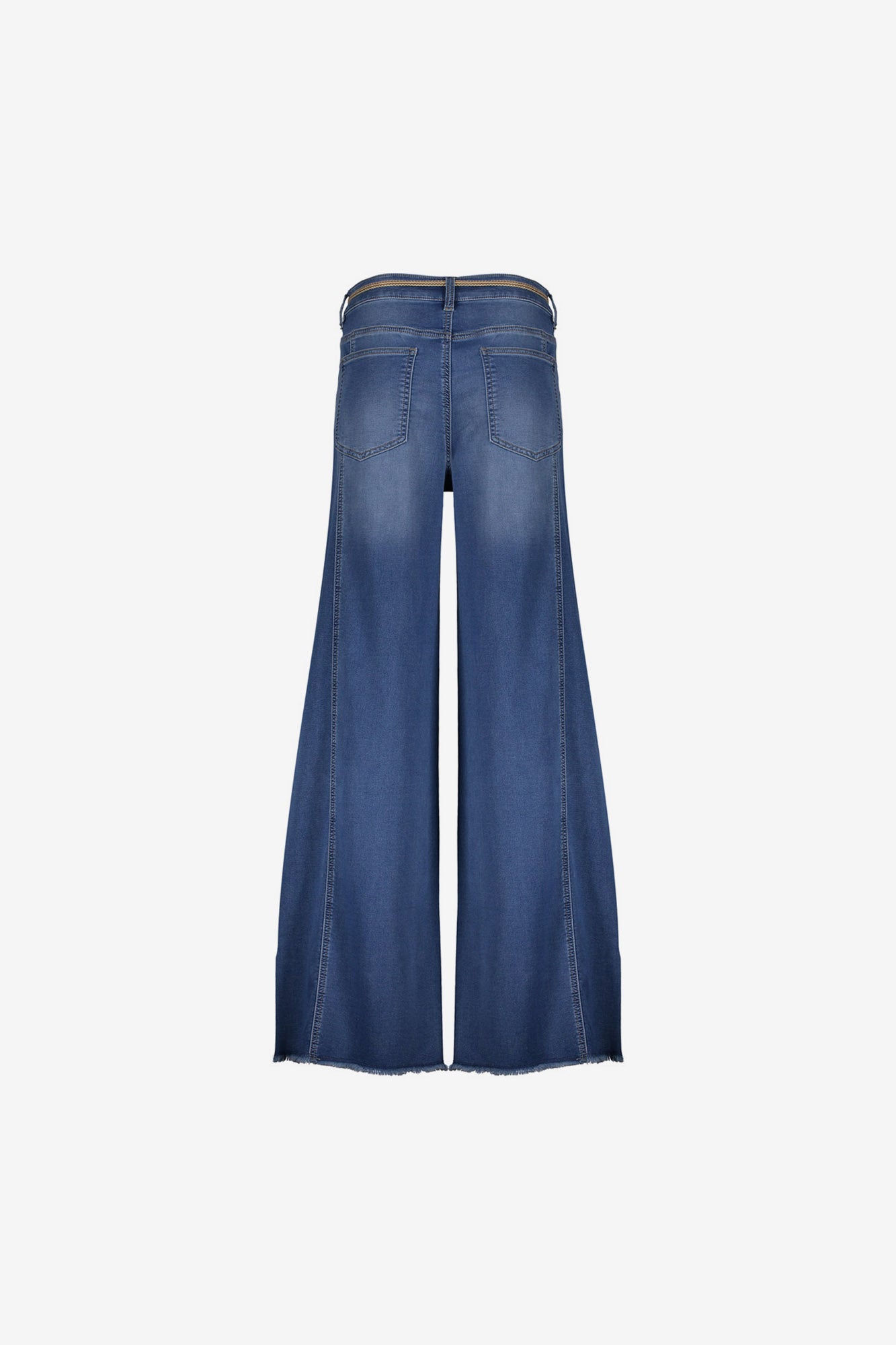 Geisha jeans met high rise en wijde broekspijpen