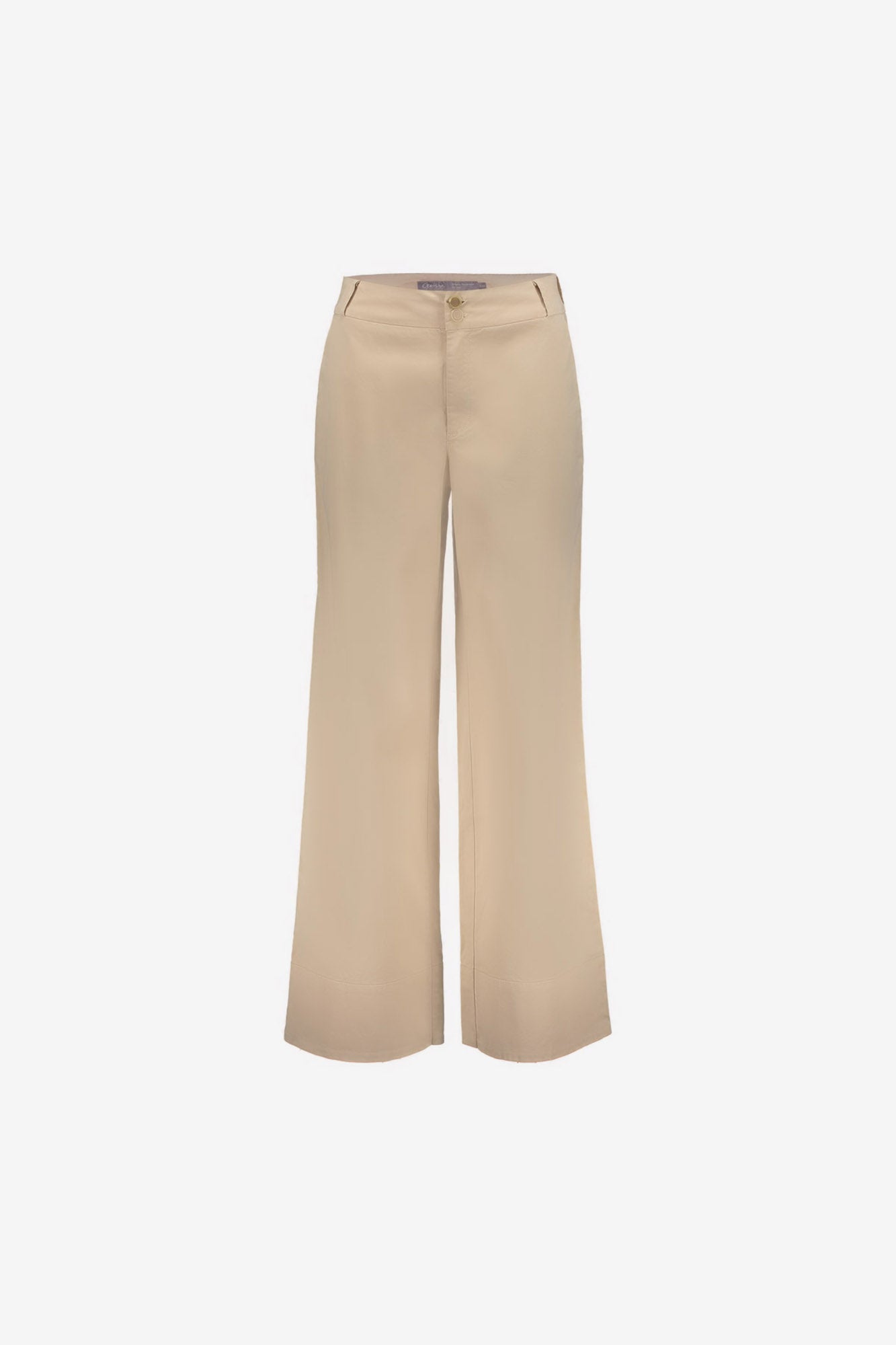 Geisha wide leg broek zandkleurig