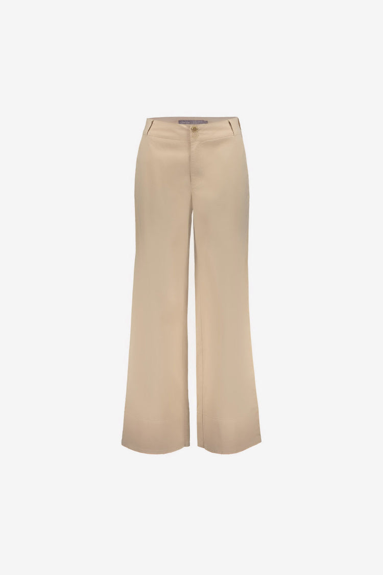 Geisha wide leg broek zandkleurig