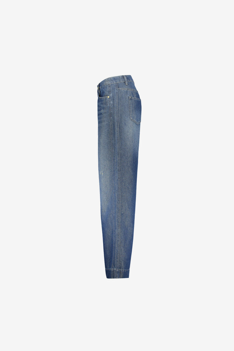 Geisha wide leg jeans met gouden yarn
