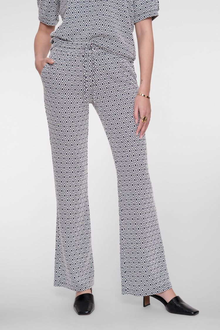 Geisha jacquard flared broek