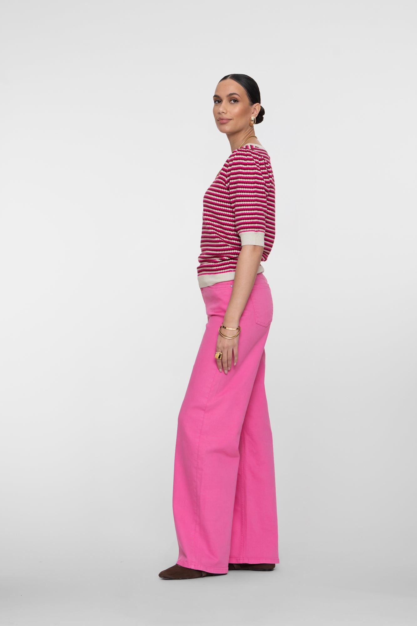 Geisha jeans high waist met straight fit