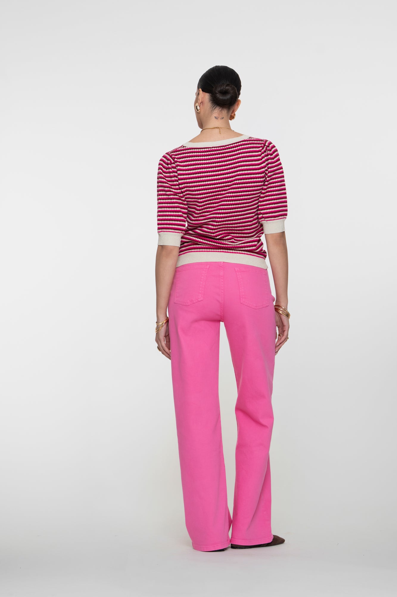 Geisha jeans high waist met straight fit