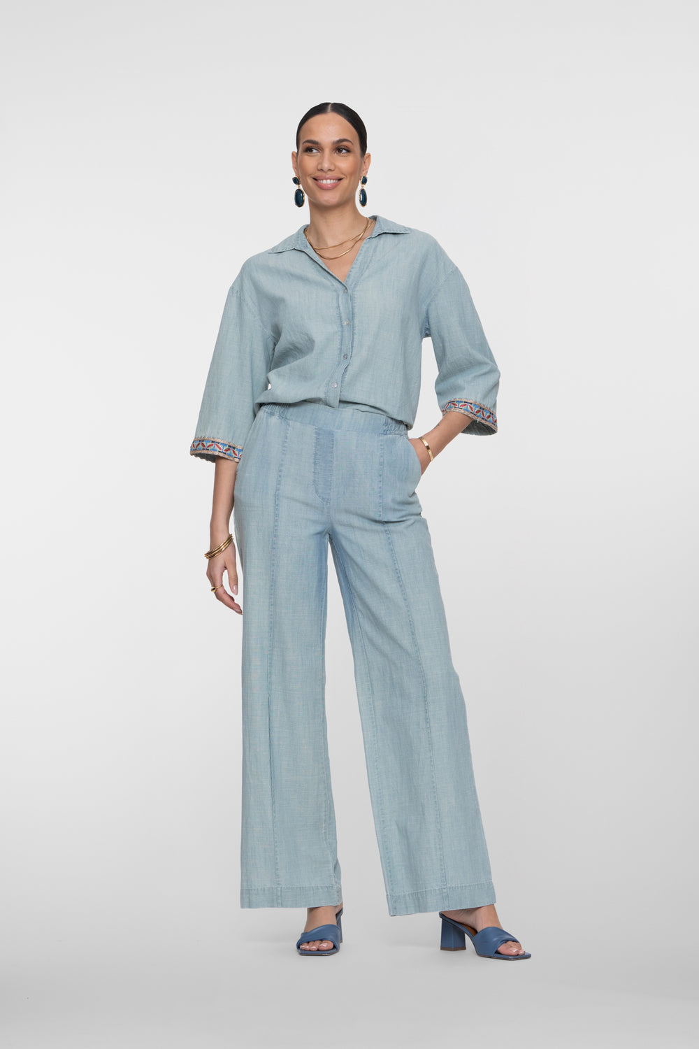 Geisha soft denim pantalon