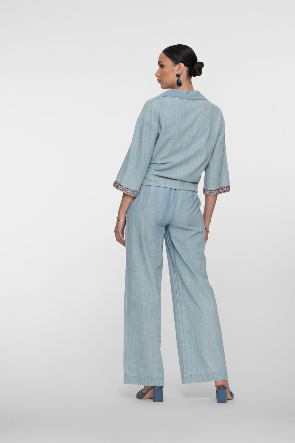 Geisha soft denim pantalon