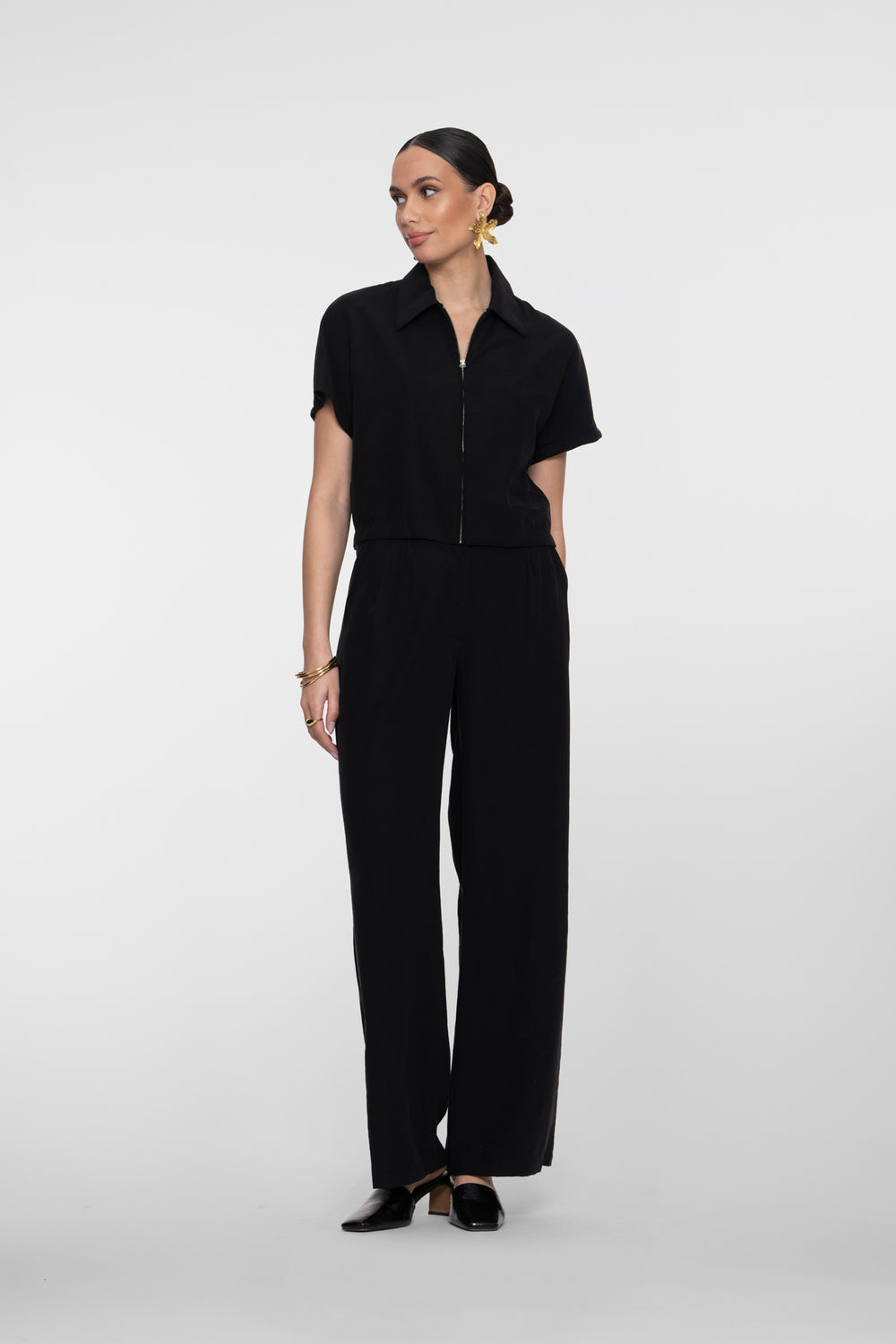 Geisha zwarte loose pantalon