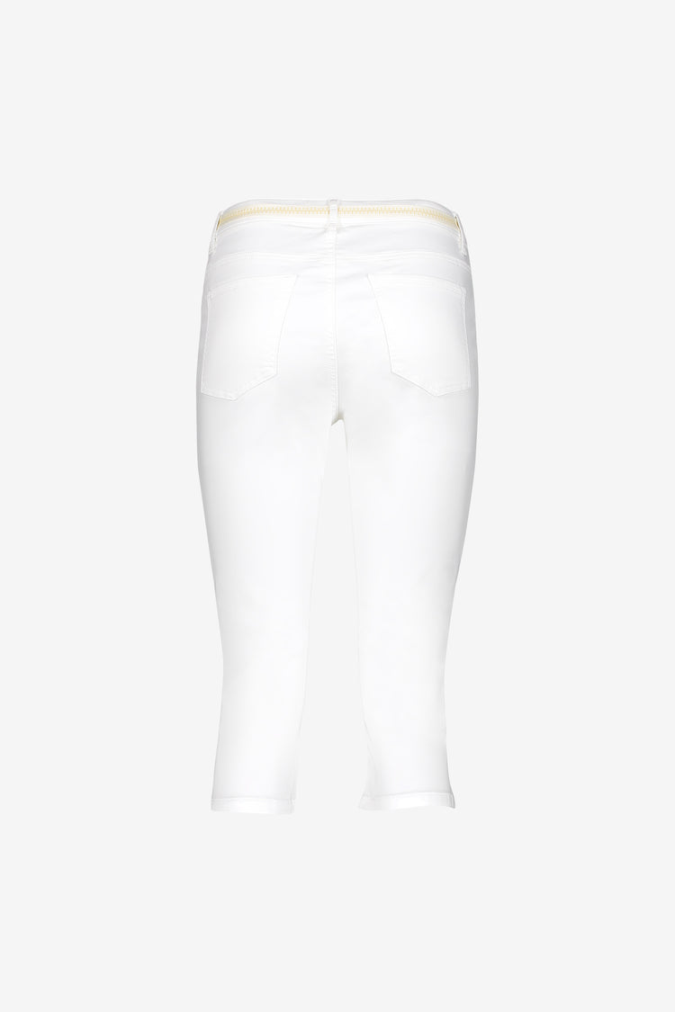 Geisha capri jeans met strikceintuur en comfortabele pasvorm