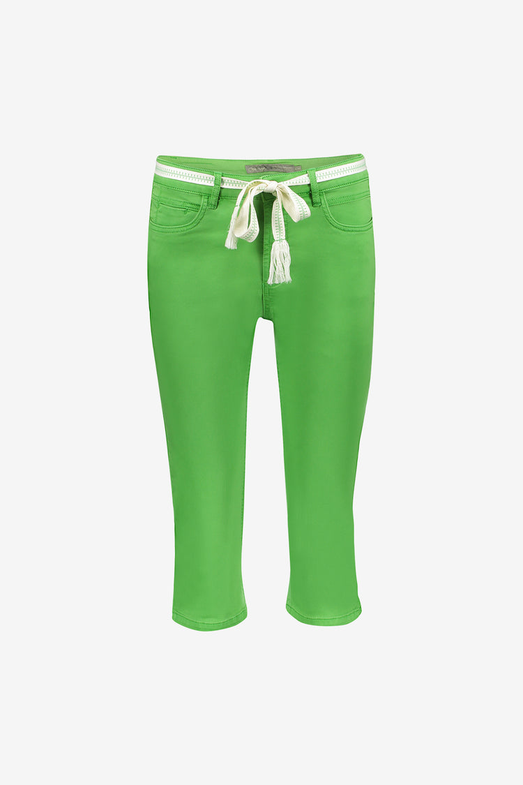 Geisha capri jeans met strikceintuur en comfortabele pasvorm