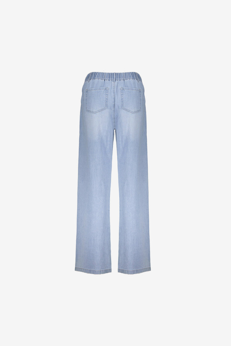 Geisha jeans met hoge taille en strikkoord