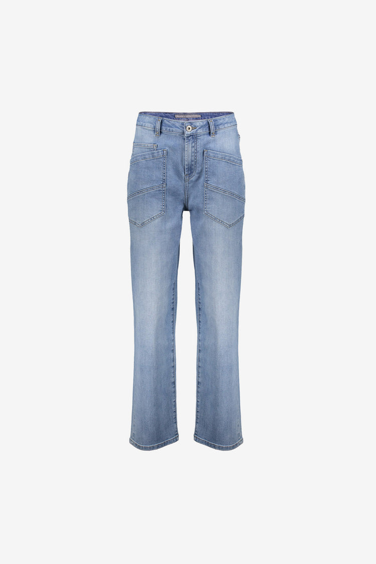 Geisha jeans met rechte pijp en stoere zakdetails