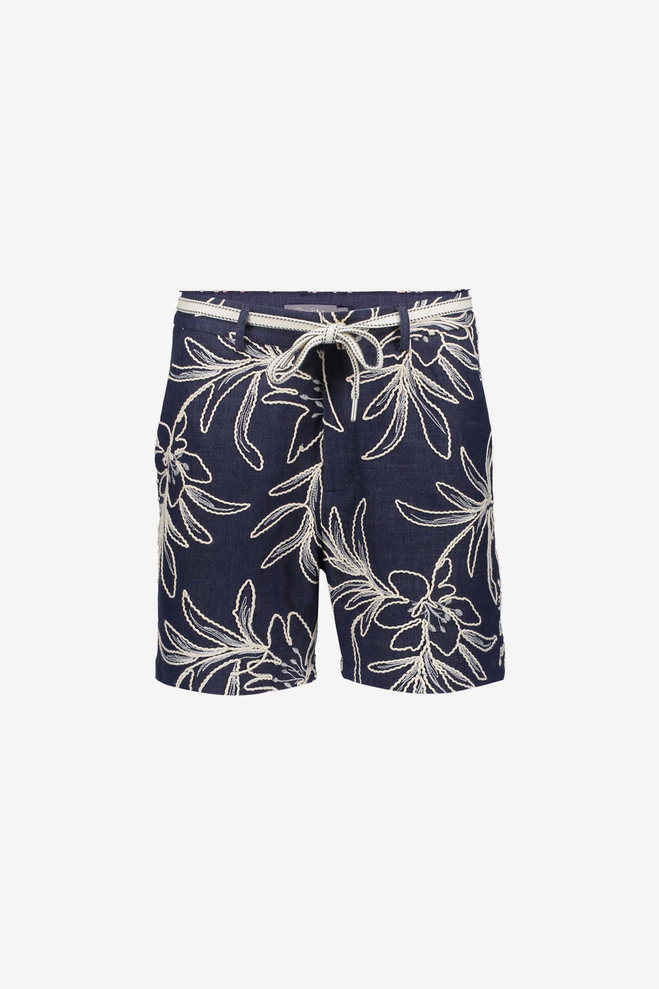 Geisha short met botanische embrodery