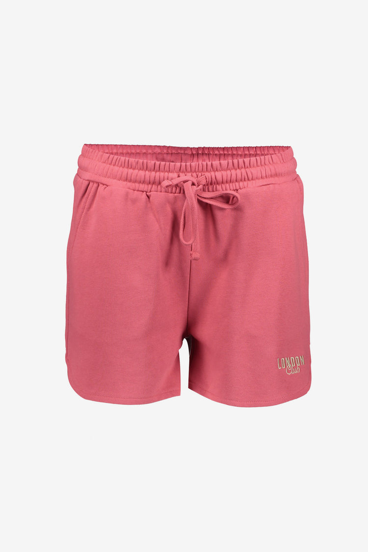 Geisha sweatshort met strikdetail en sportieve uitstraling