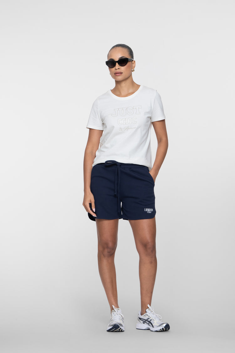 Geisha sweatshort met elastische taille en sportieve uitstraling
