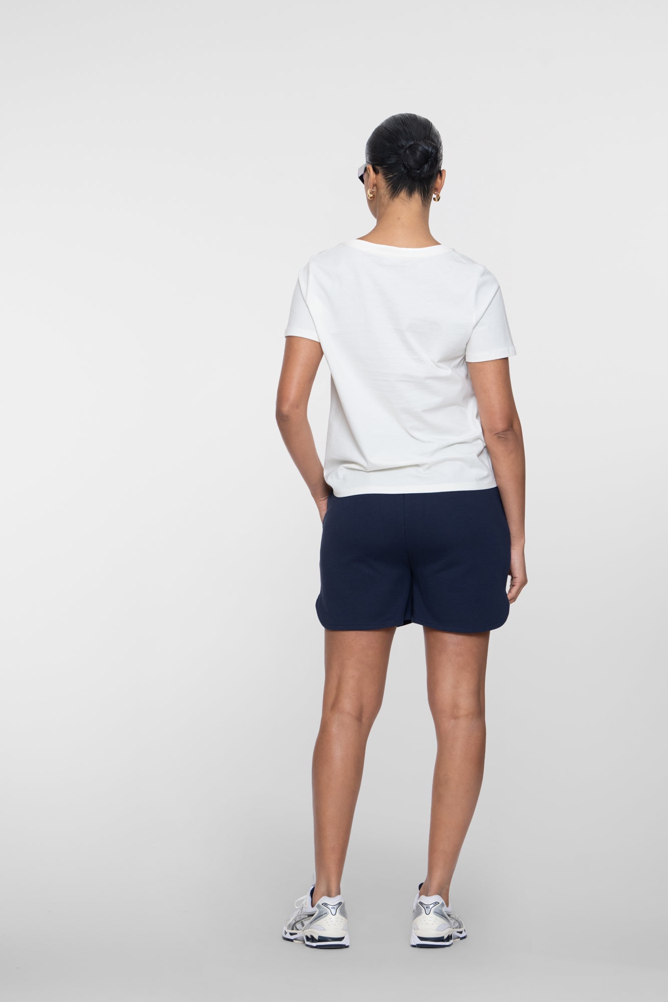 Geisha sweatshort met elastische taille en sportieve uitstraling