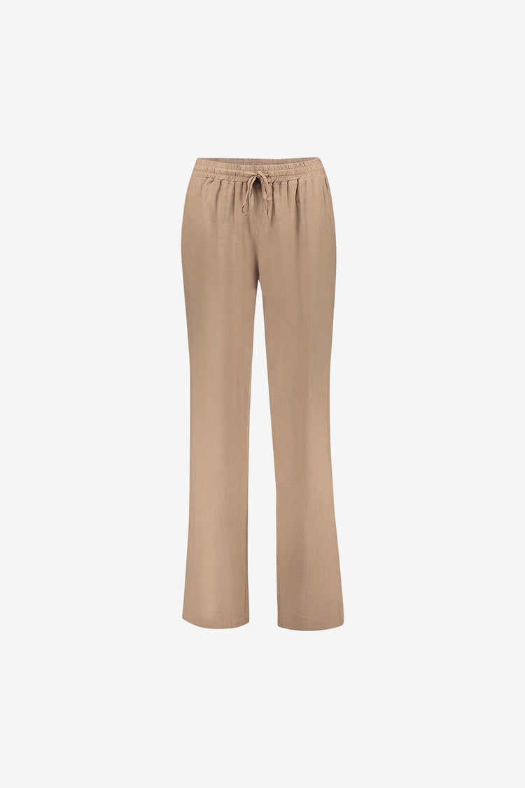 Geisha pantalon met linnenlook