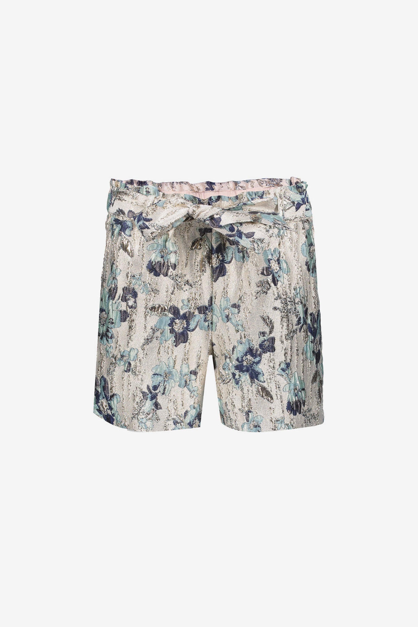 Geisha jacquard short met glans