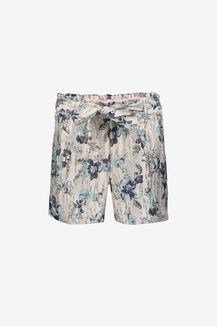 Geisha jacquard short met glans