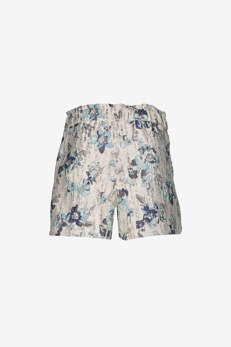 Geisha jacquard short met glans