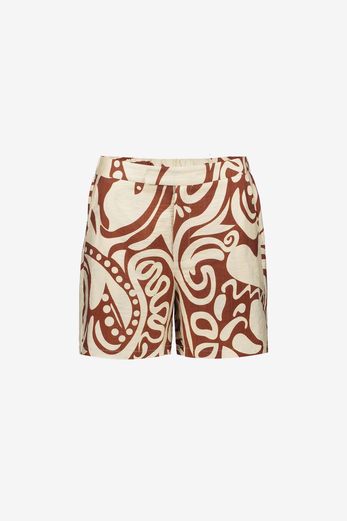 Geisha short bi-color swirl print