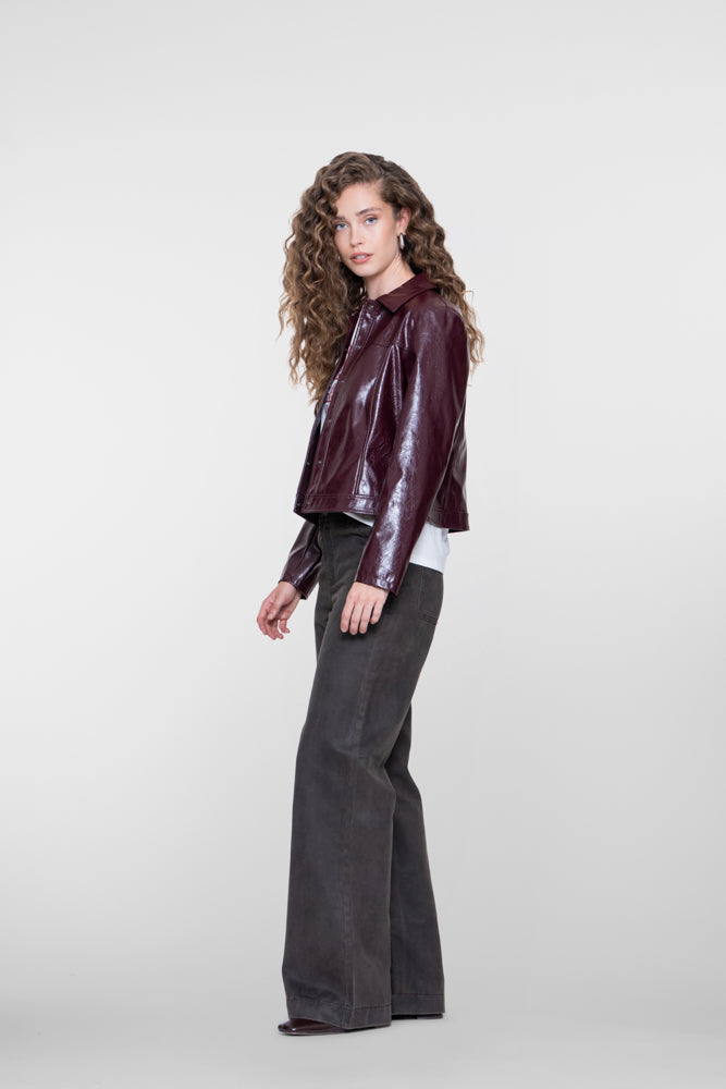 Geisha bruine jeans met hoge taille en rechte pasvorm