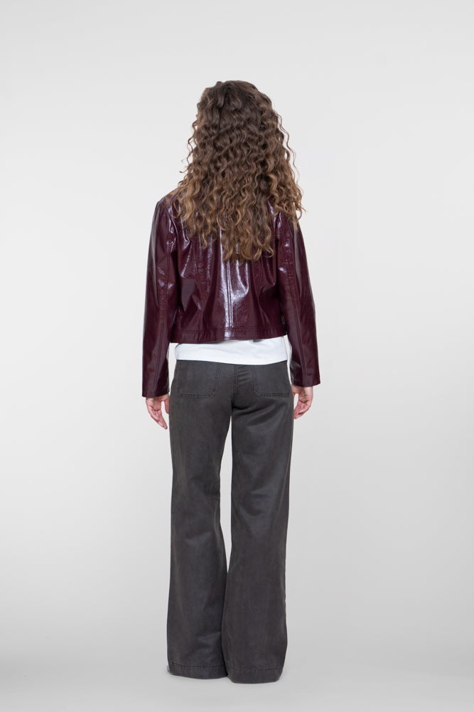 Geisha bruine jeans met hoge taille en rechte pasvorm