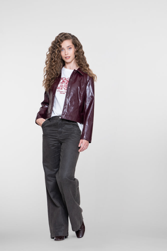 Geisha bruine jeans met hoge taille en rechte pasvorm