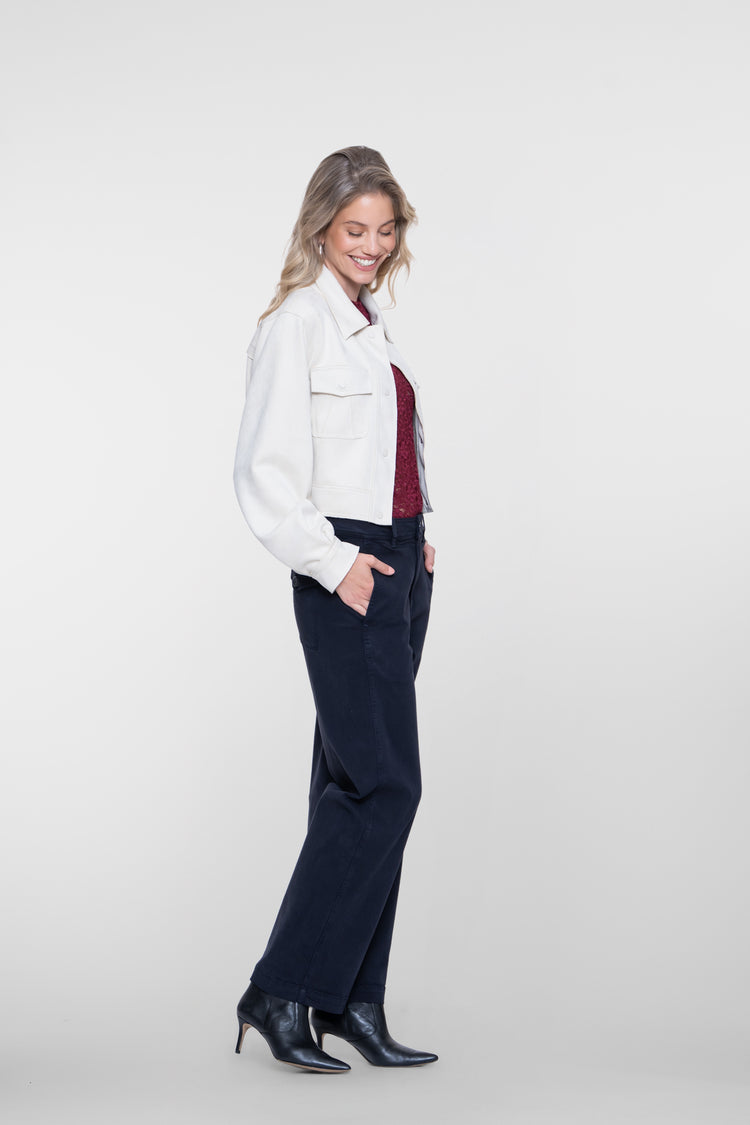 Geisha barrel jeans met matte soft finish