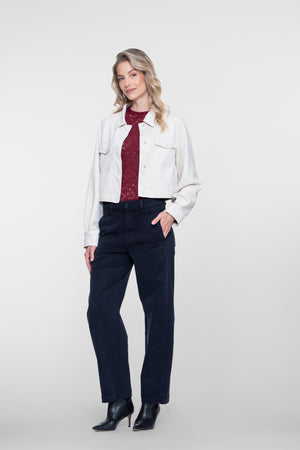 Geisha barrel jeans met matte soft finish