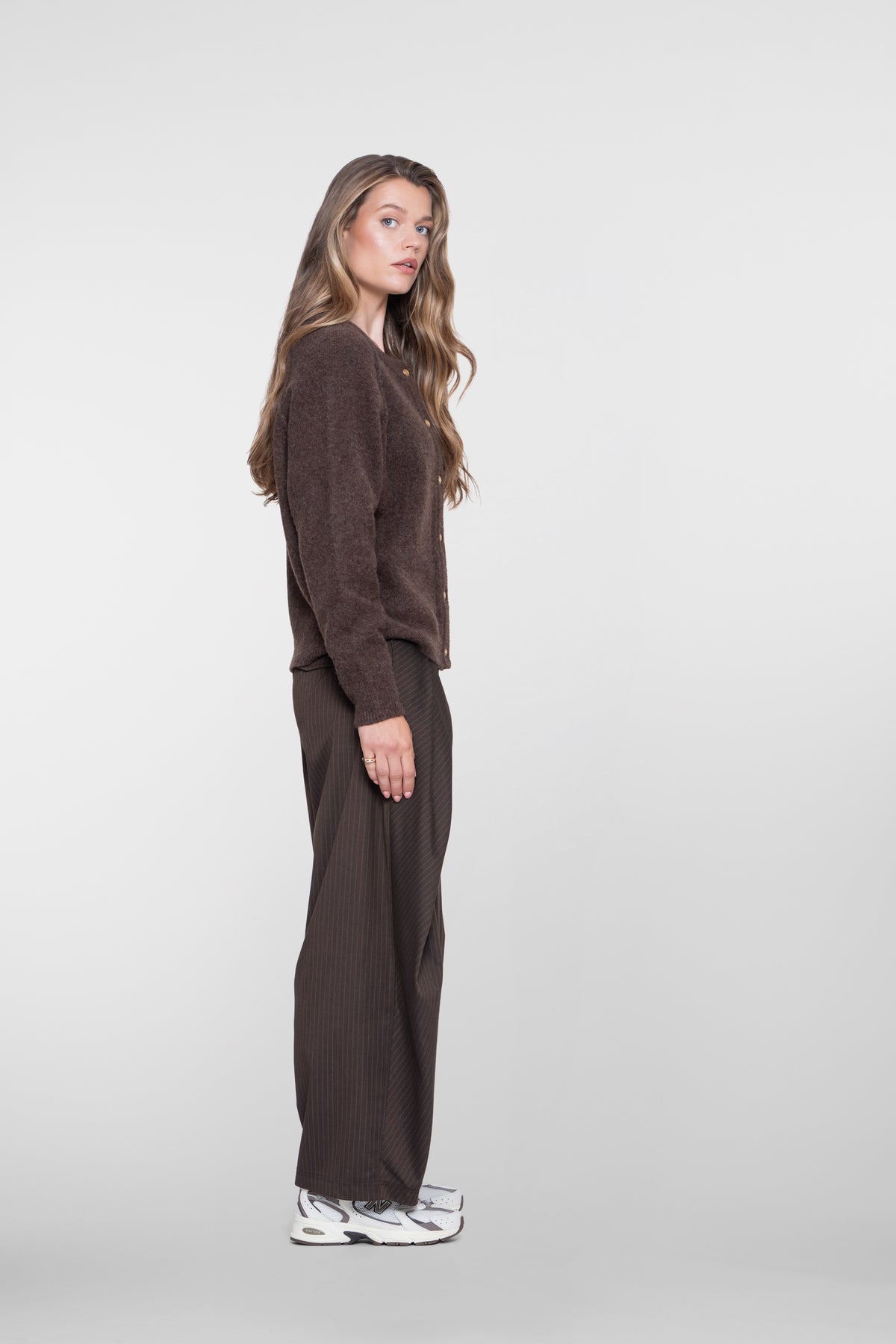 Geisha ballonbroek met pinstripe en opvallende overslag