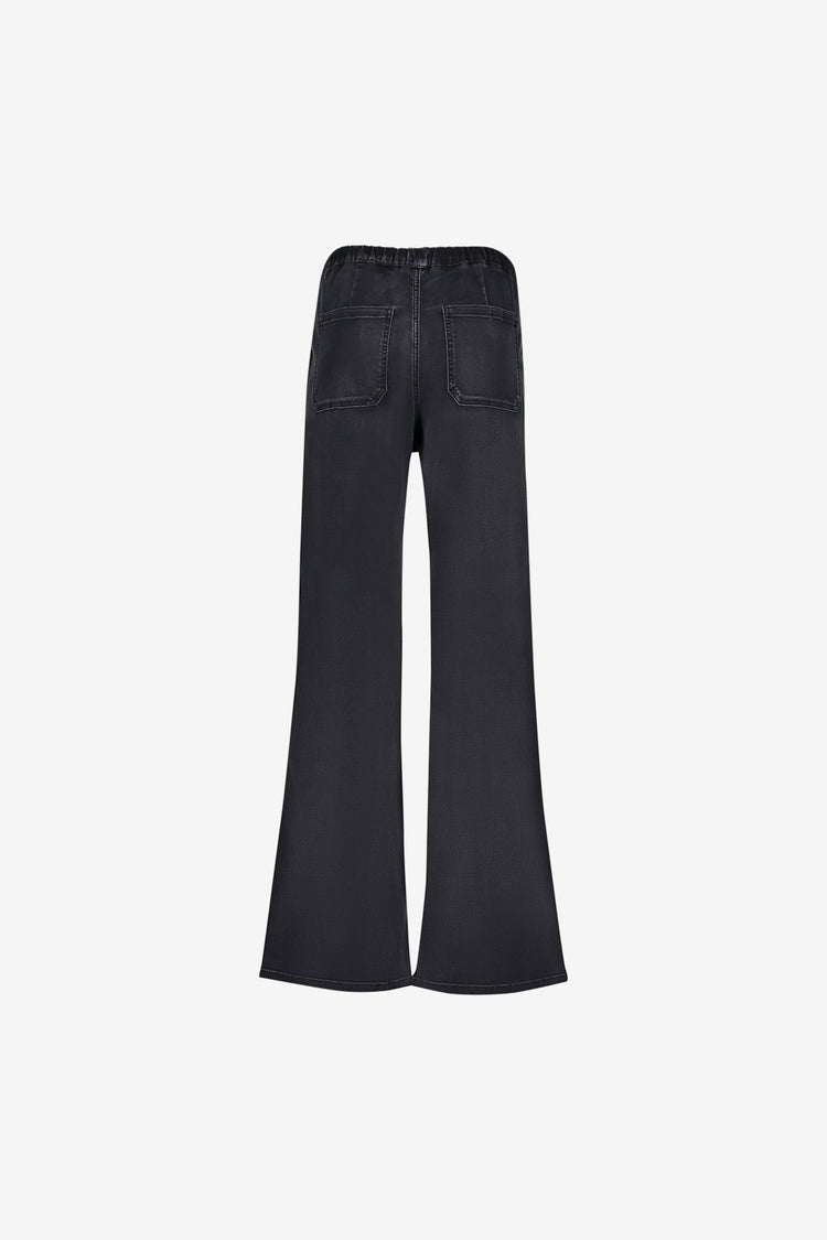 Geisha wide leg jeans met koorddetail en comfortabele taille
