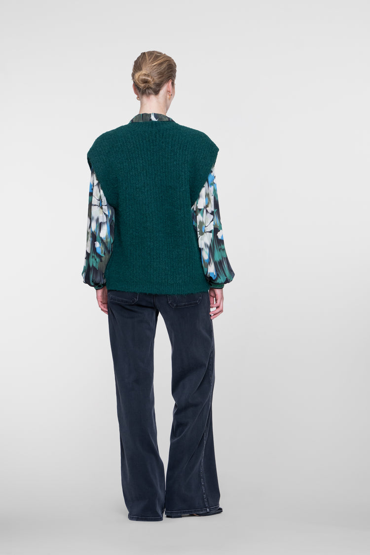 Geisha wide leg jeans met koorddetail en comfortabele taille