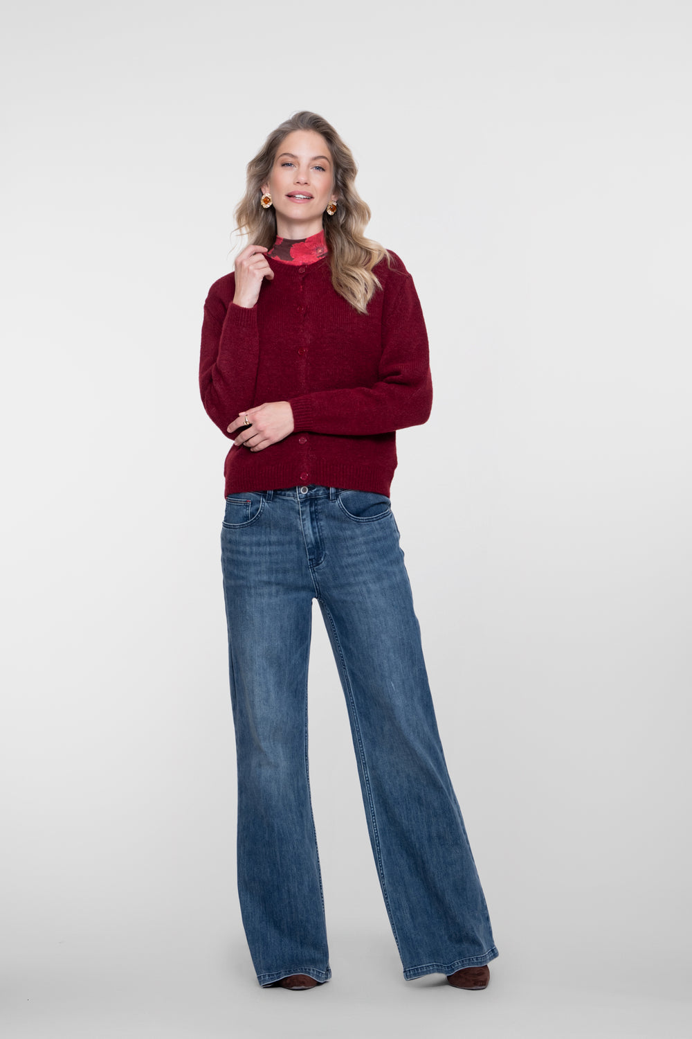 Geisha wide leg jeans met hoge taille