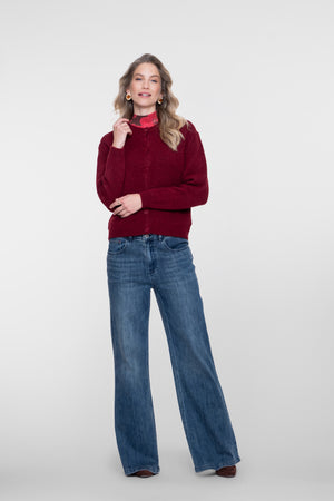 Geisha wide leg jeans met hoge taille