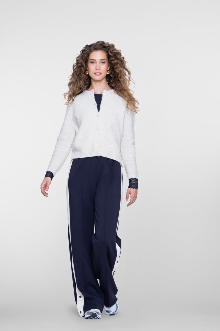 Geisha trackpant met sportieve bies